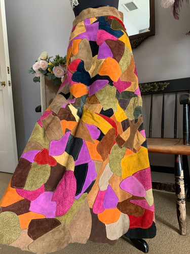 70s Leather Patchwork Skirt | Ragg Mopp Vintage