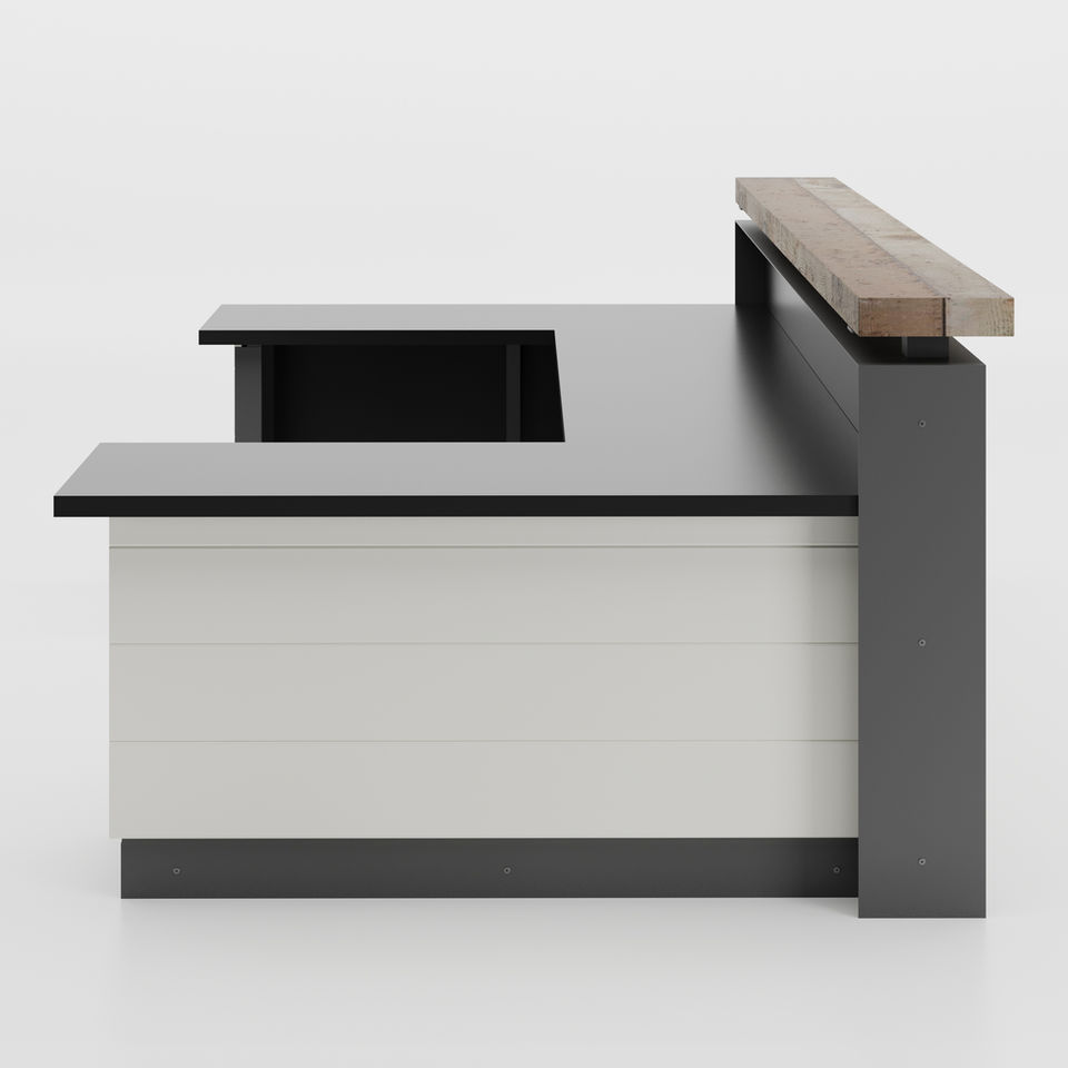 Metal Wrap U Shaped Reception Desk