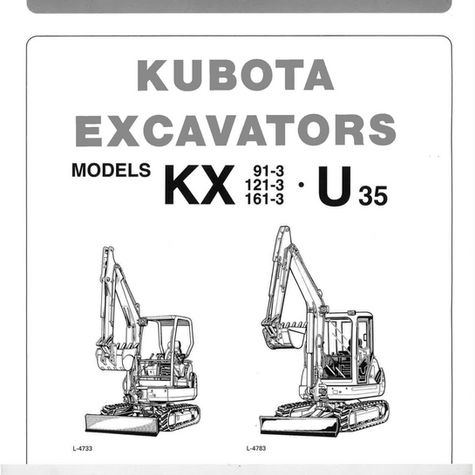 Kubota KX121-3 Operator's Manual