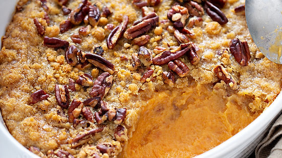 Butternut Pecan Sweet Potato Soufflé