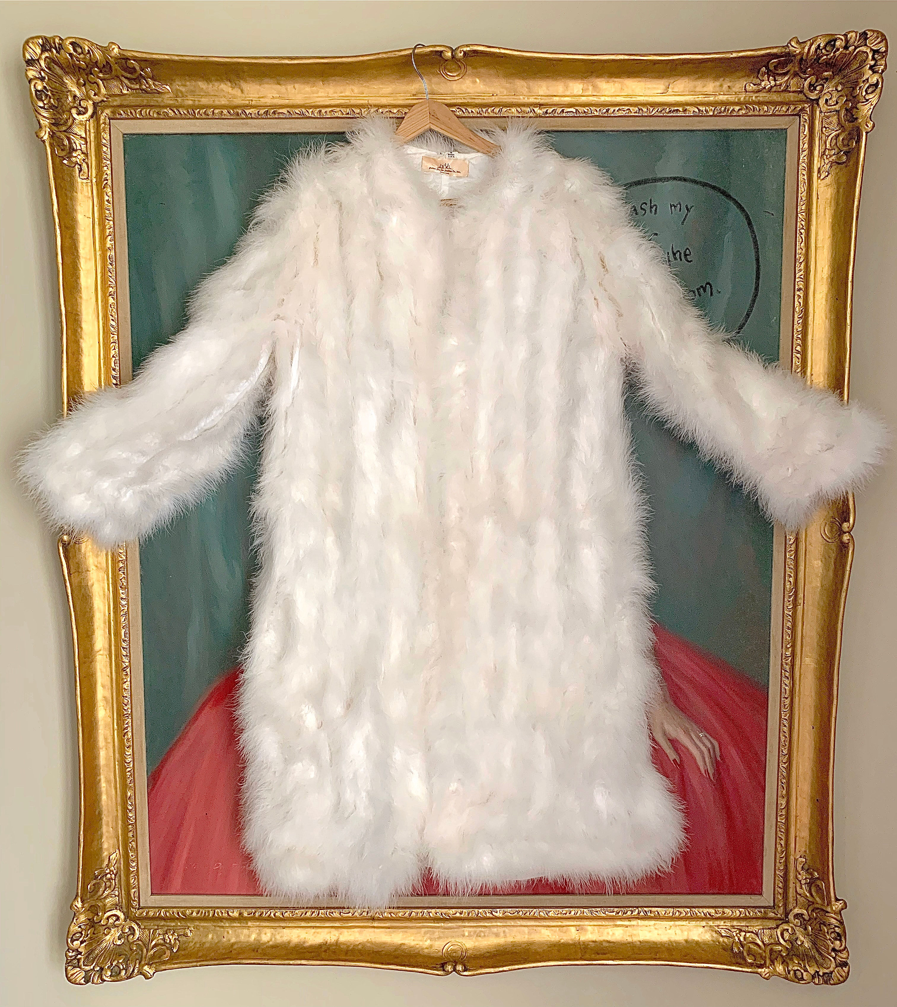 Mother Plucker White Feather '90s Coat