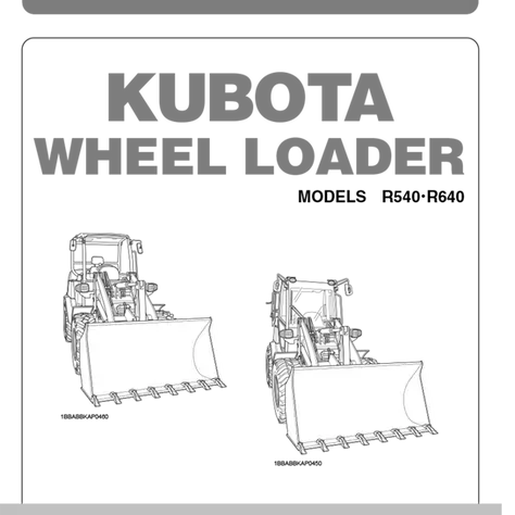 Kubota R640 Operator's Manual