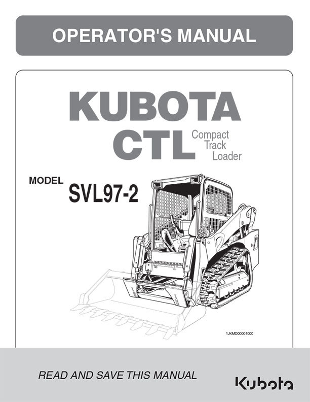 Kubota SVL972 Operator's Manual