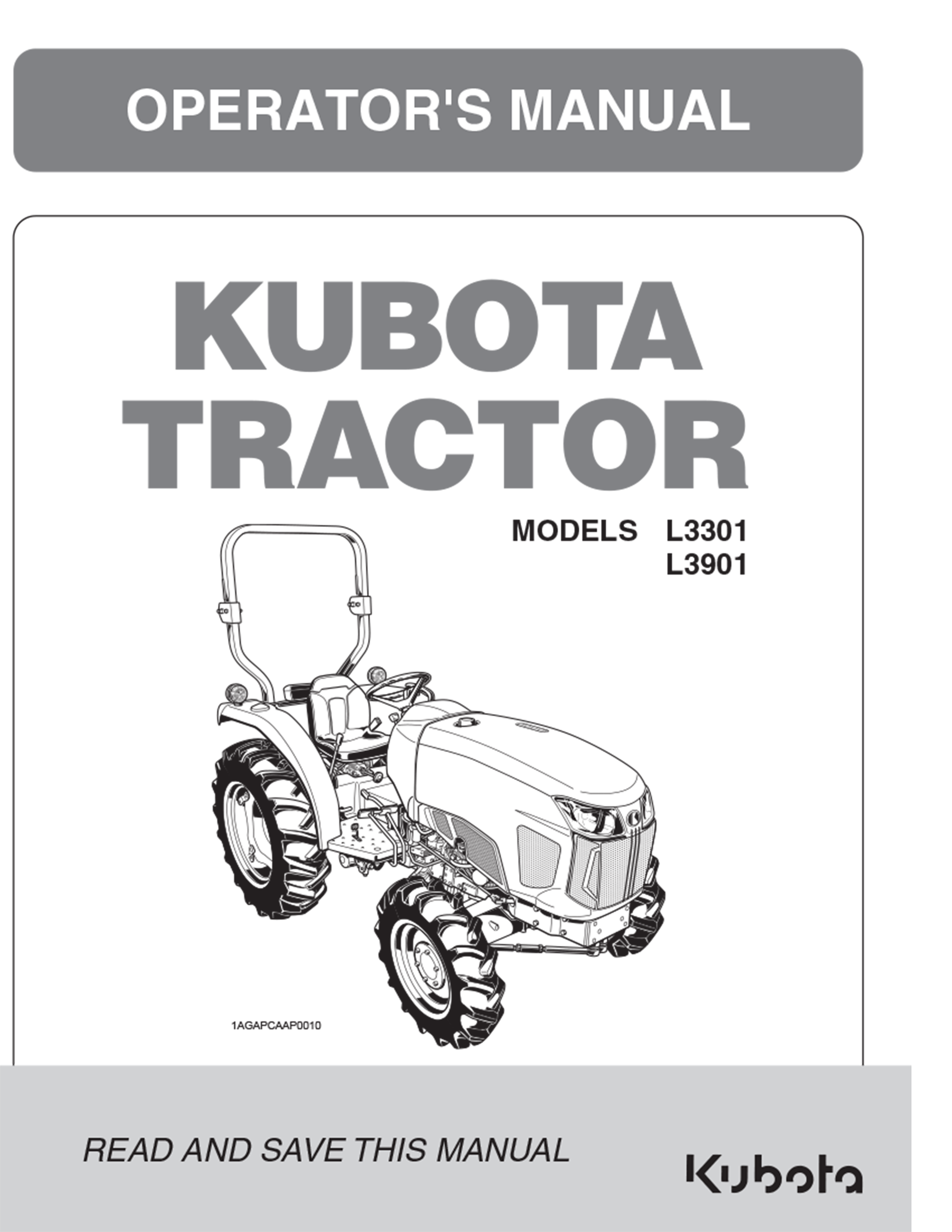 Kubota L3301 & L3901 Operator's Manual