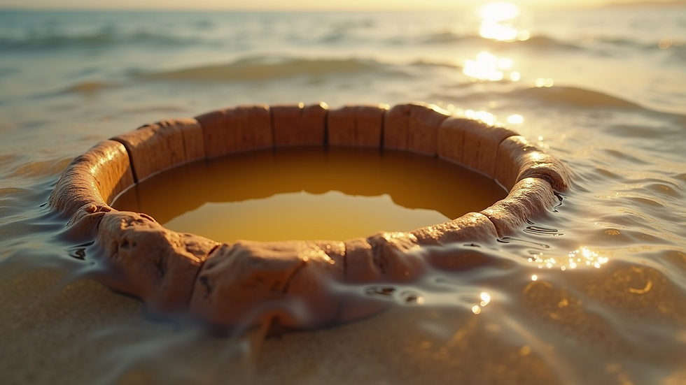Vue en plongée d'un bol en bois contenant de l'huile d'argan pure