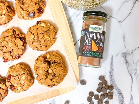 Dark Chocolate Dried Cranberry Pumpkin Cookies