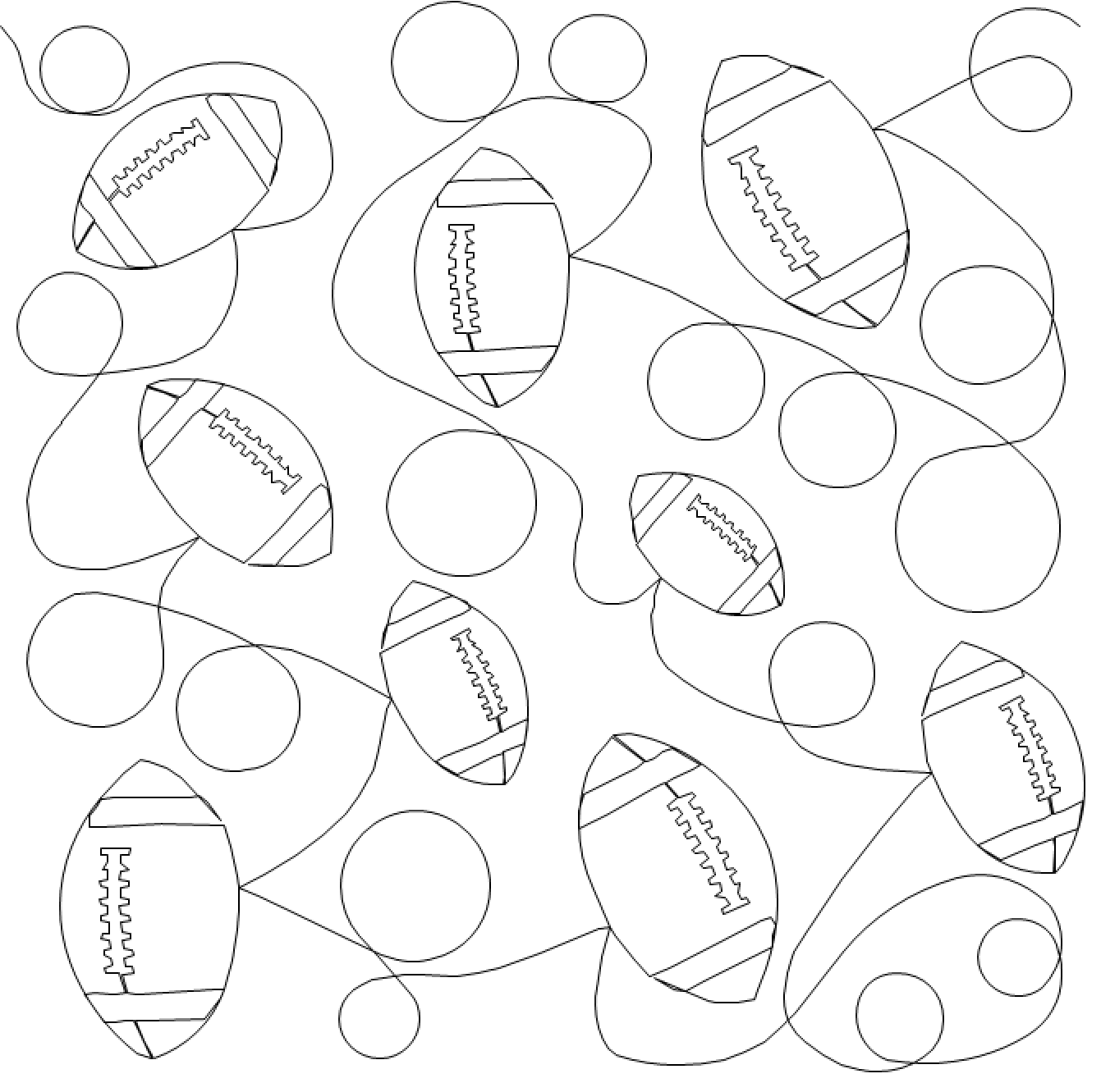 Football Meander – Edge-to-Edge Quilting Design (Digital Pattern)