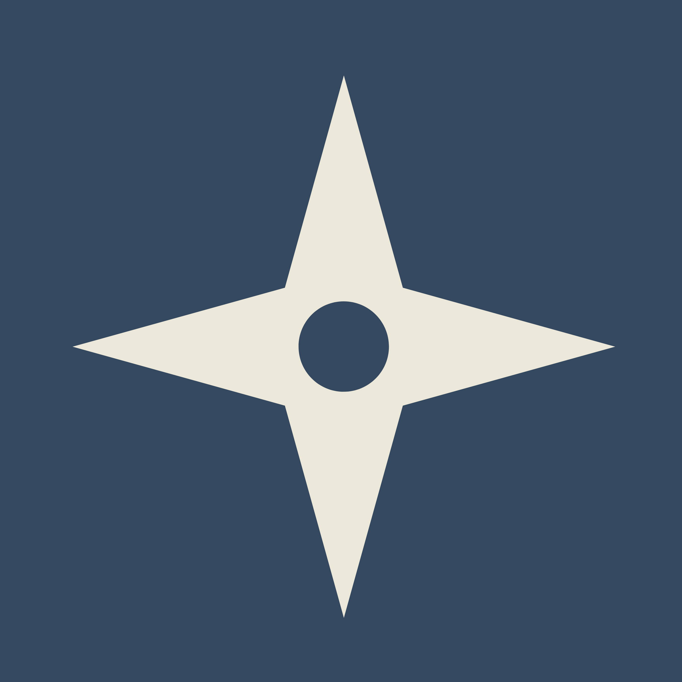 MotherTime Logo, white star on blue background