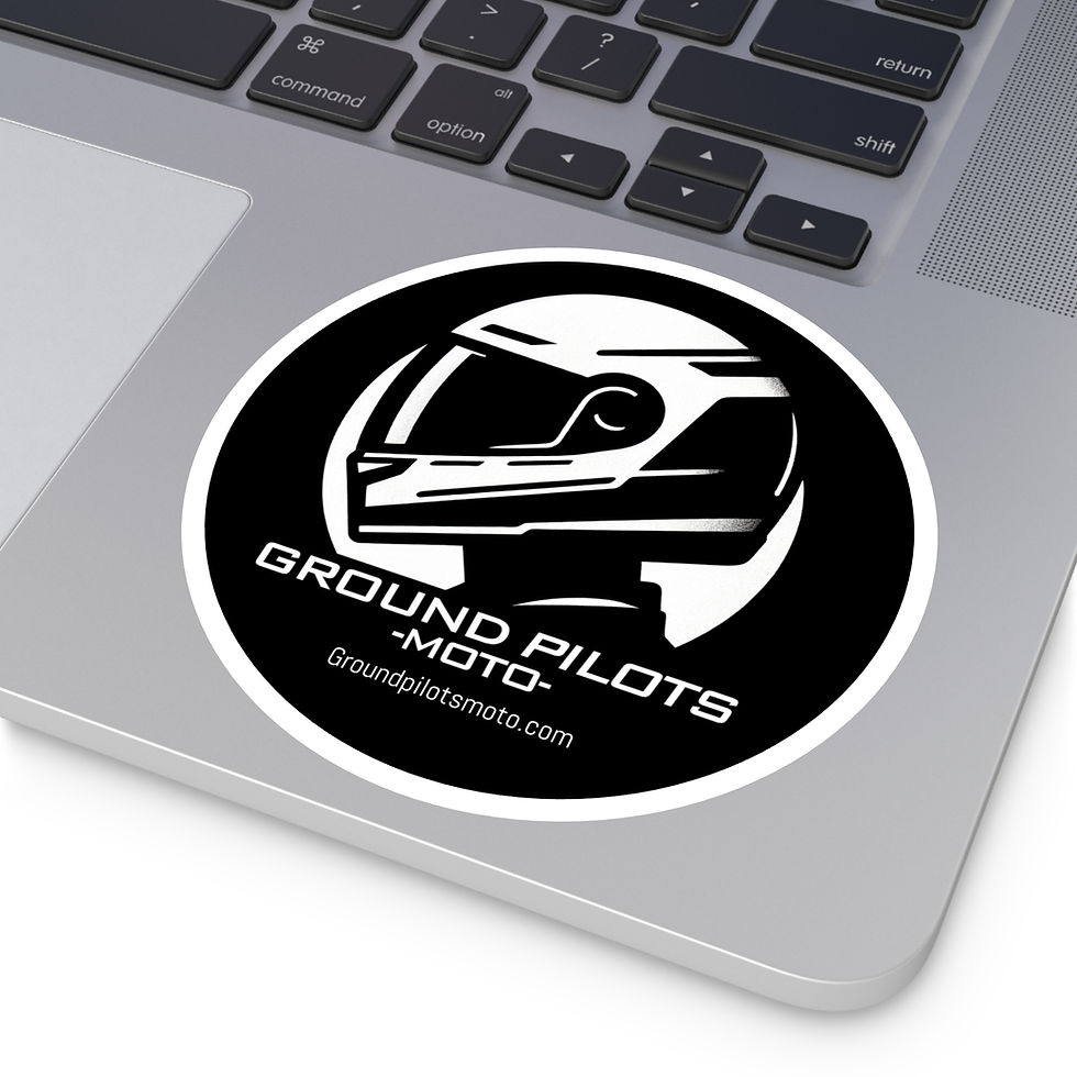 Thumbnail: Ground Pilots Moto Round Sticker - Durable Indoor/Outdoor Design
