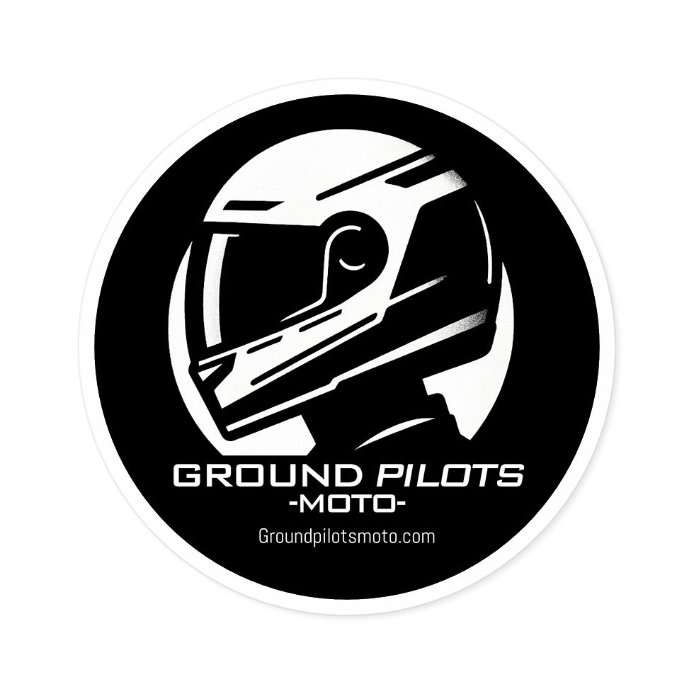 Thumbnail: Ground Pilots Moto Round Sticker - Durable Indoor/Outdoor Design