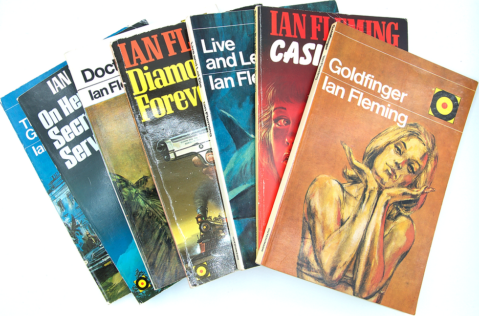 Above: The children's 'Bulls-eye' range of Bond books, that featured seven of the 14 novels