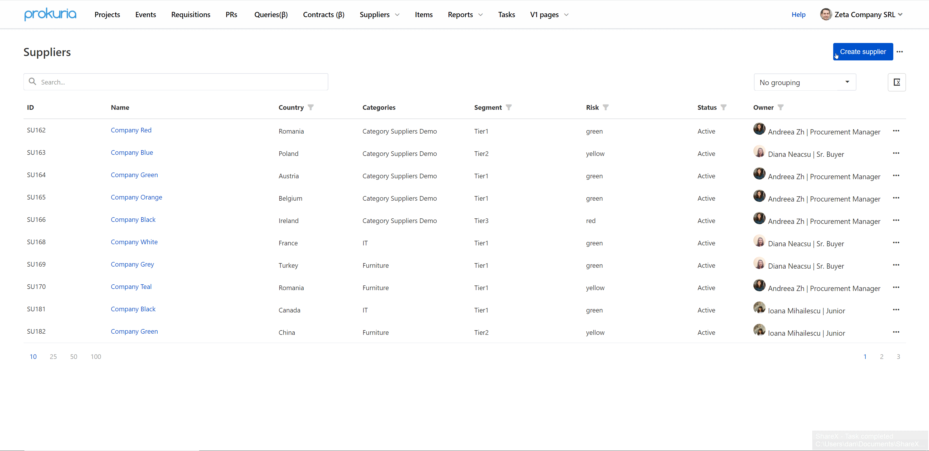 How to import supplier's data from excel file in Prokuria