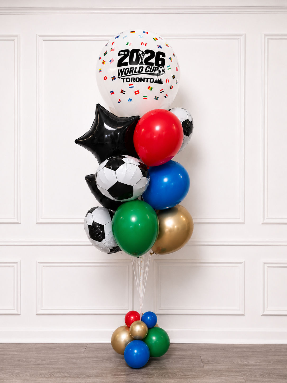 FIFA Soccer Helium Balloon Bouquet Toronto. Helium soccer balloons that are customizable.