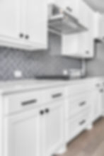 Black Pulls Black Knobs White Kitchen Cabinet