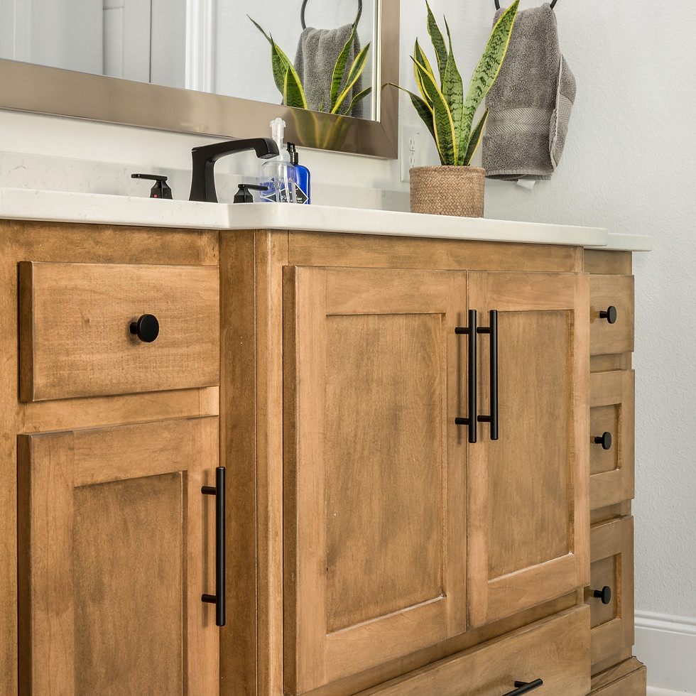 Wood finish Bathroom Cabinets