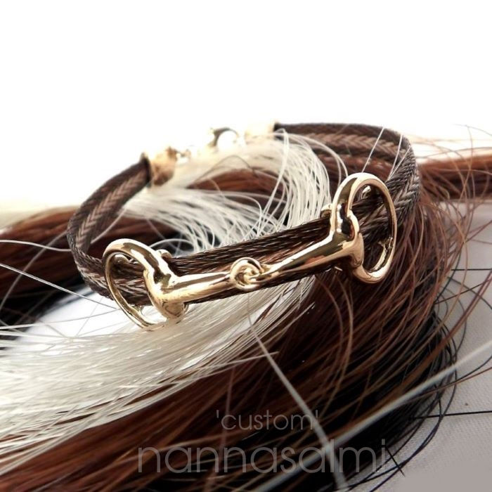 Miniaturbild: Horsehair bracelet bit Paardenhaararmband Pferdehaararmband Bracelet en crin 馬毛のブレスレット Jouhirannekoru مجوهرات_شعر_الحصان