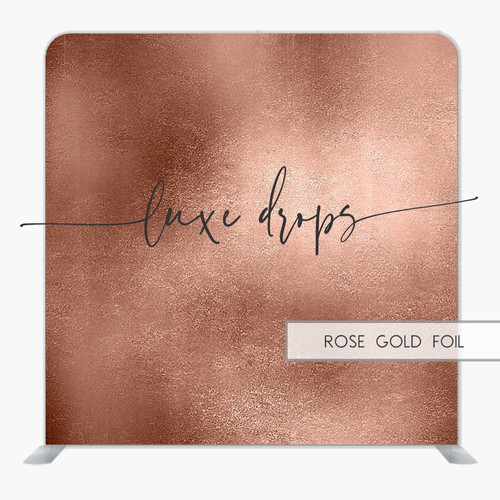 Rose Gold Foil Tension Fabric Backdrop Luxe Props