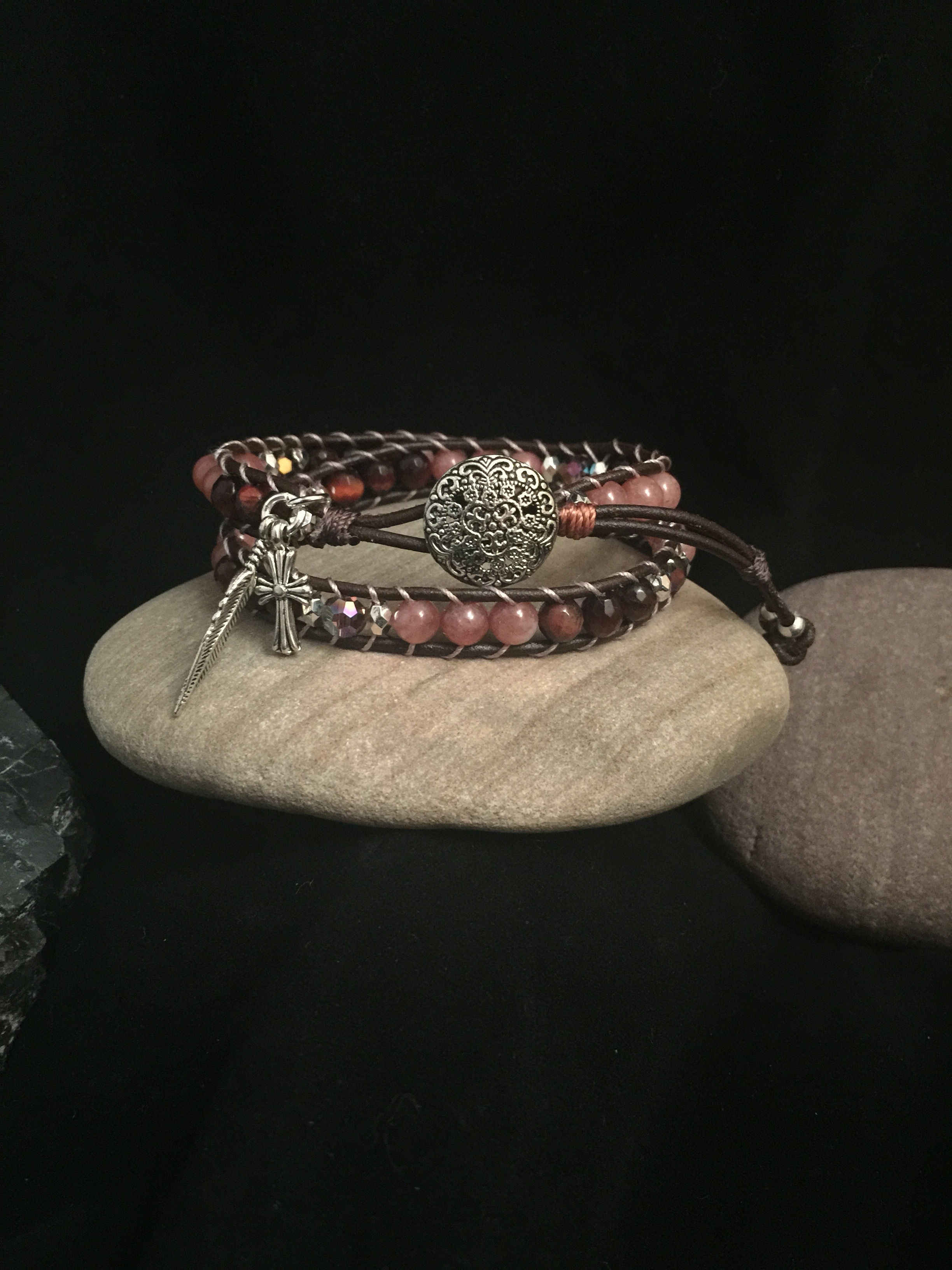 Double Wrap Leather Bracelet