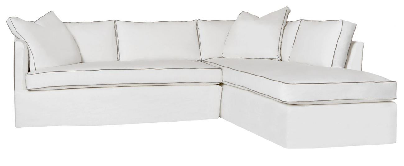 Renna 111" x 90" Sectional RAF in Oatmeal Linen