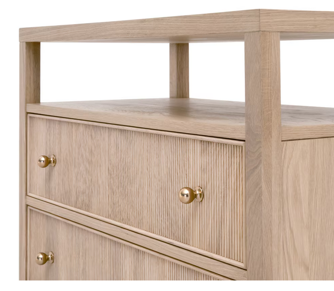 Thumbnail: Hiland 34" Oak Nightstand