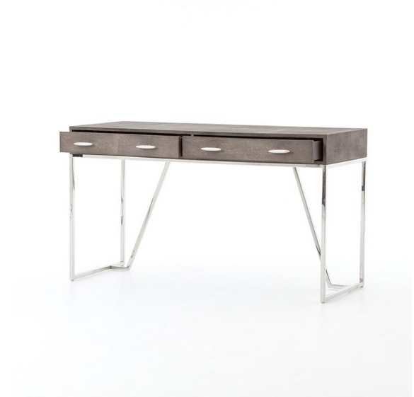 Thumbnail: Shagreen 54" Desk with Chrome Finish