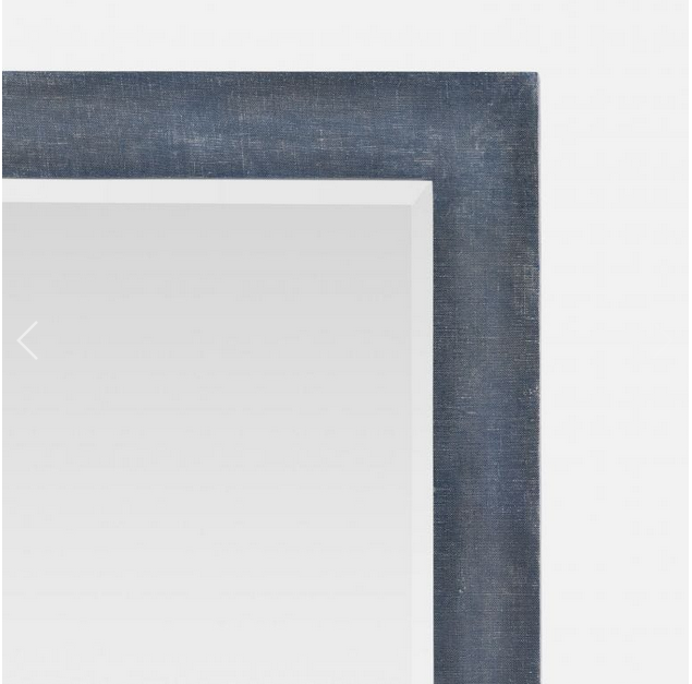 Thumbnail: Met 26"x 38" Mirror in Navy Faux Linen