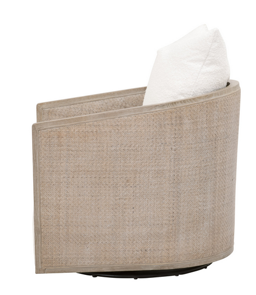 Thumbnail: Jenny Swivel Chair in White Boucle