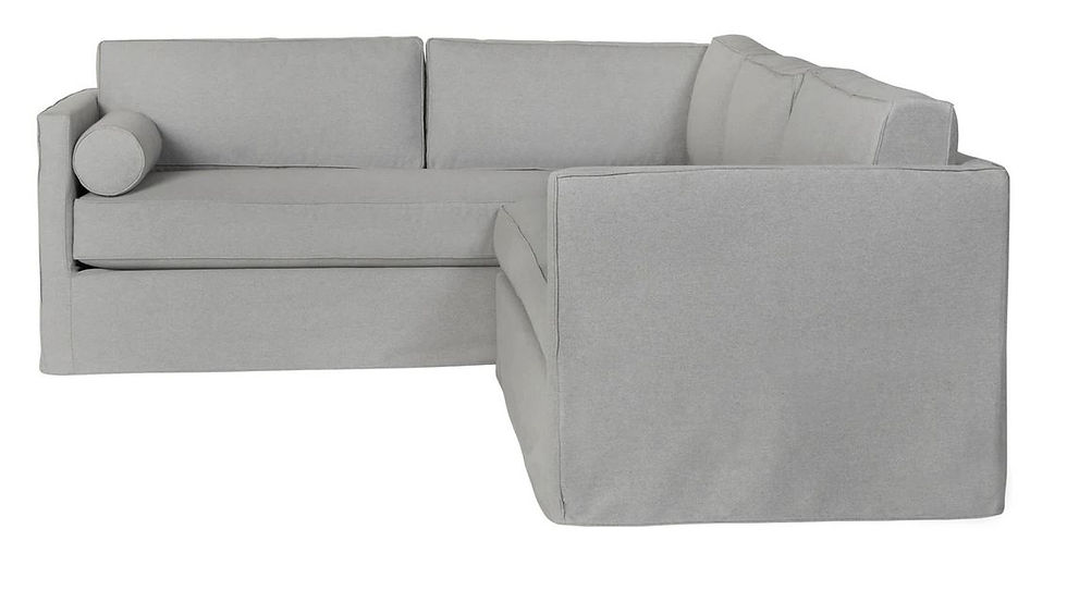 Thumbnail: Vis a Vis 100" x 84" RAF Sectional in Bright White Cotton