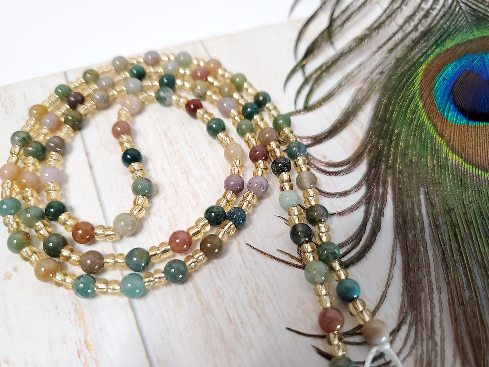 Thumbnail: ::Indian Agate Gemstone Waistbeads::
