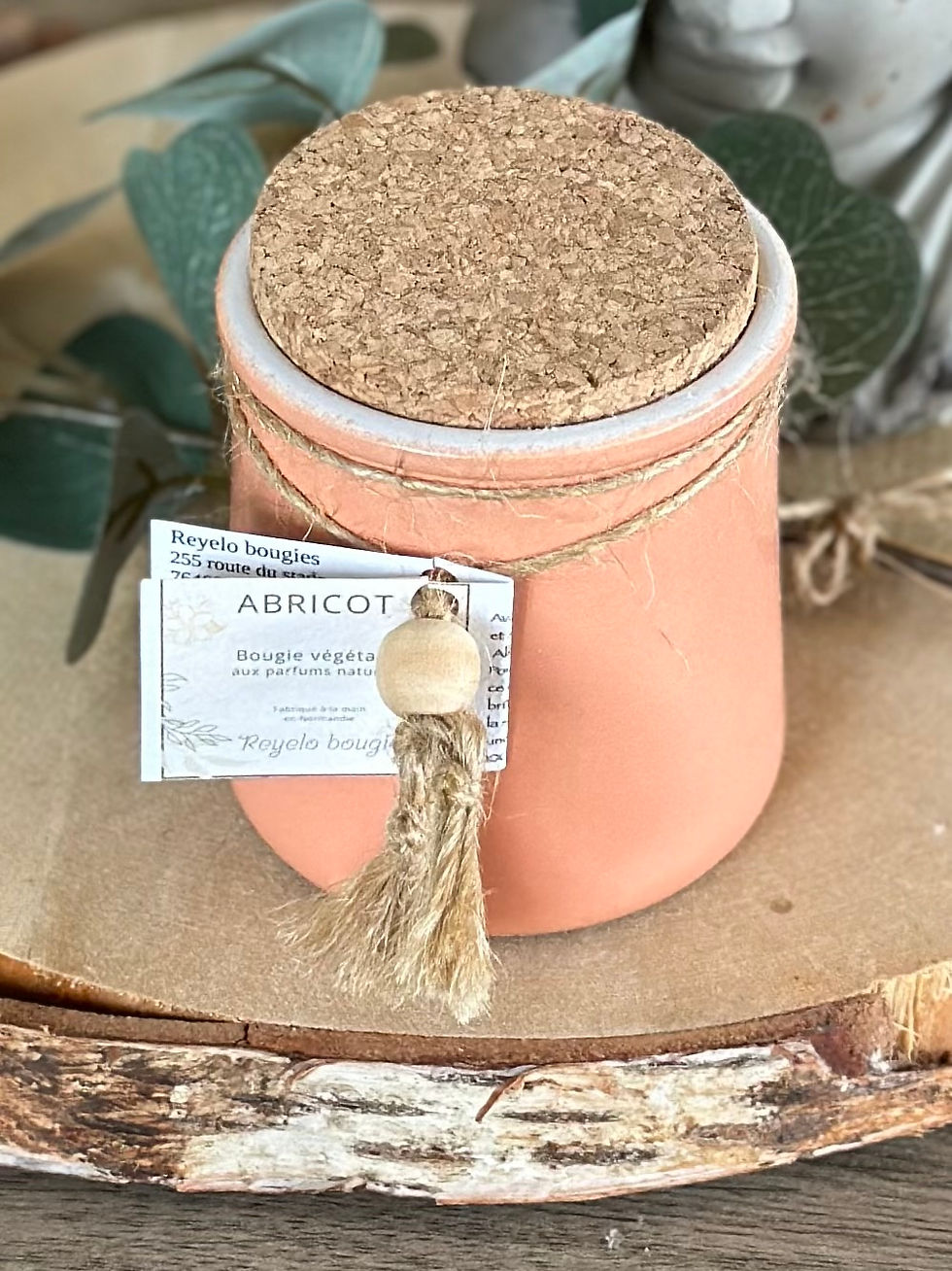 Bougie parfumée abricot | parfum naturel