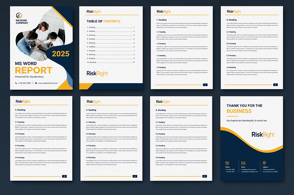 Microsoft Word report template 