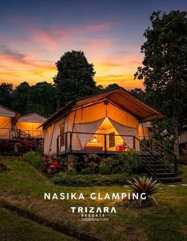 Nasika glamping tents surrounding the resort garden