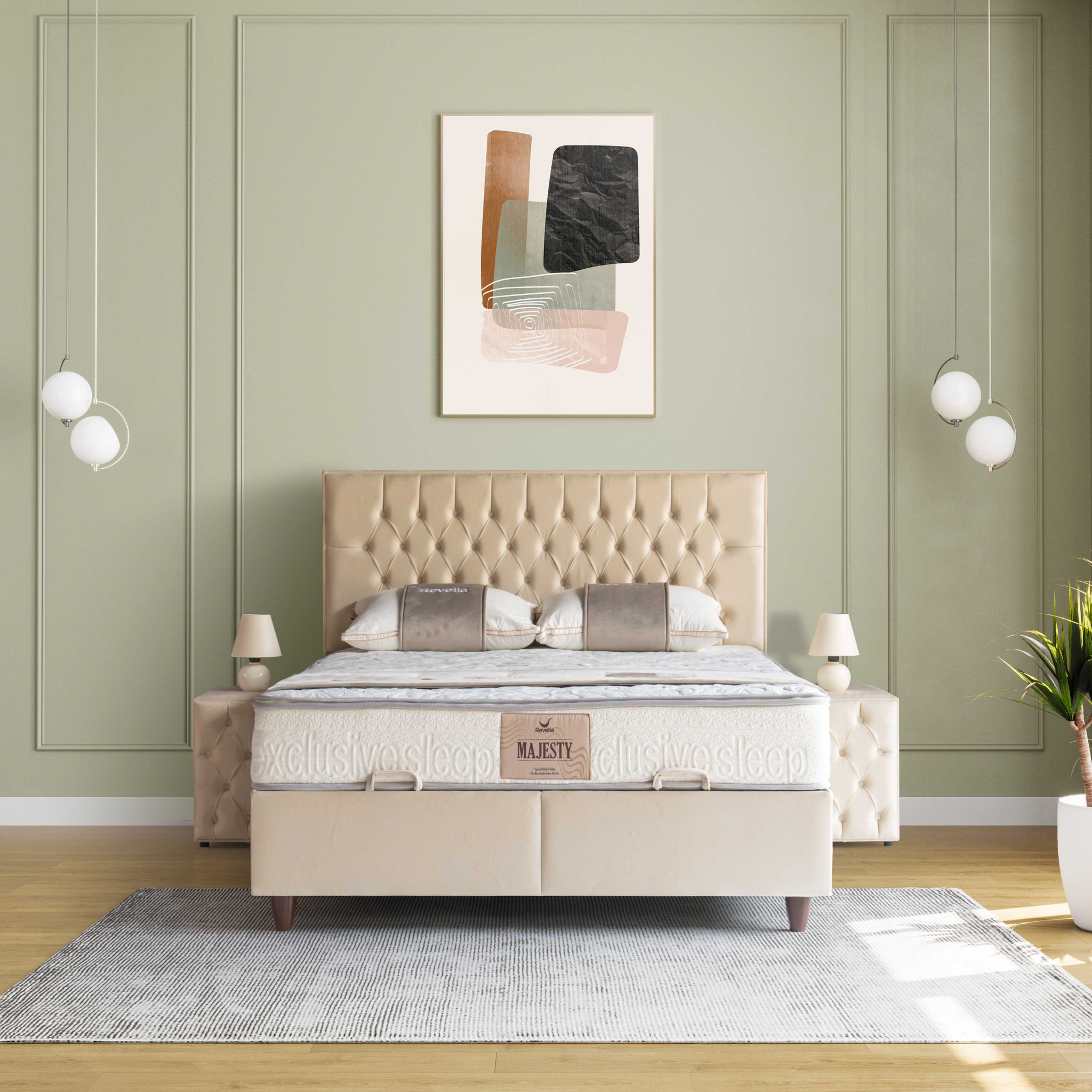 Pearly | Revella Boxspringbett mit Stauraum