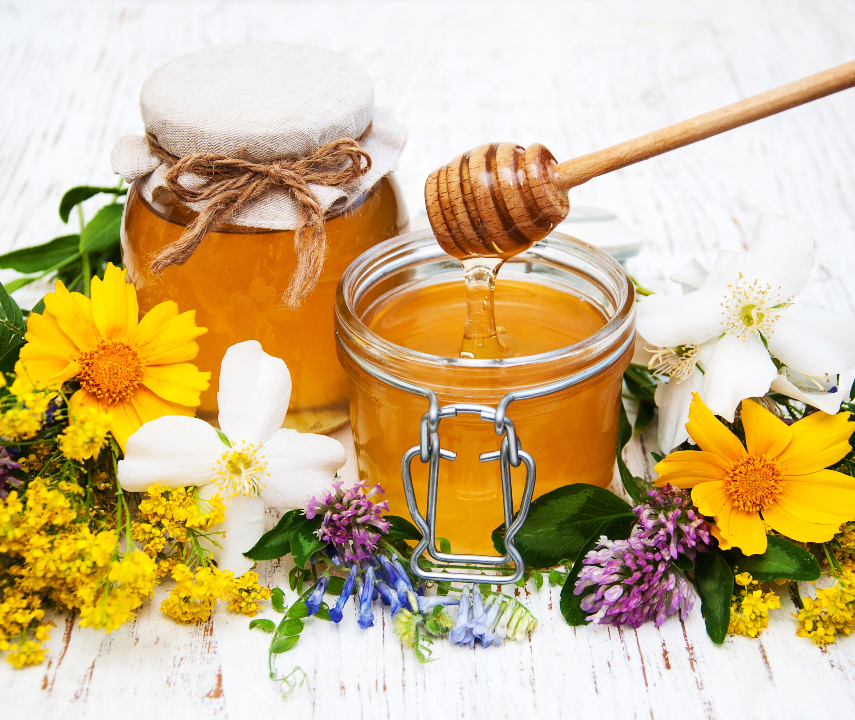 high-angle-view-various-flowers-table.
