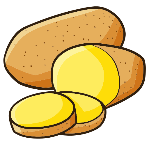 Potato cut into slices