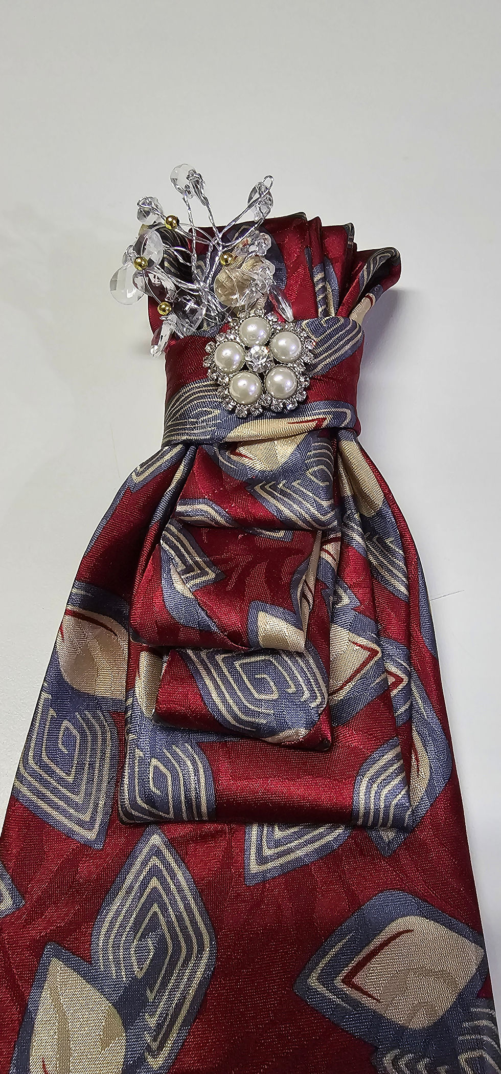 Thumbnail: Tangy Silk Bowtie Brooch 