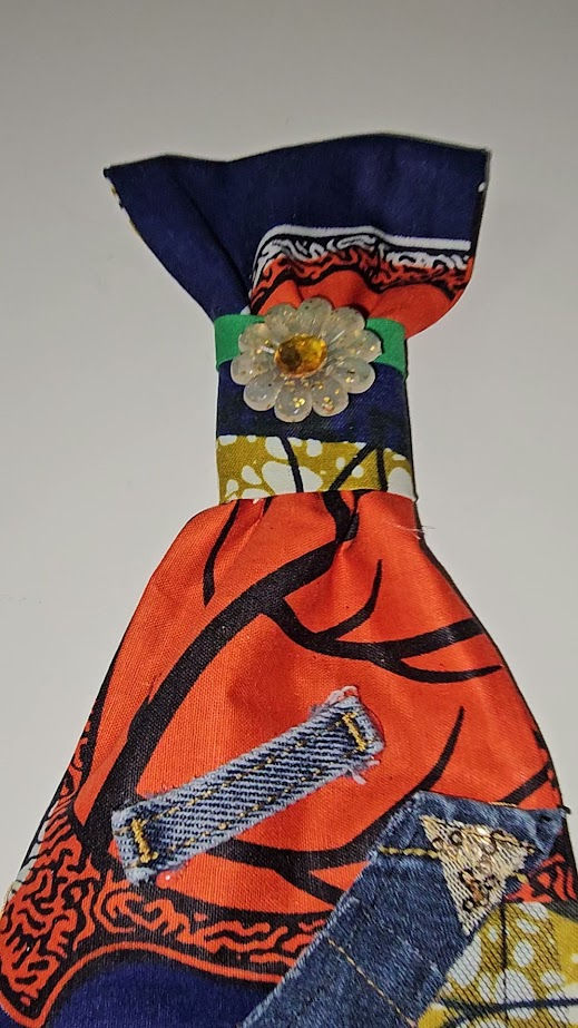 Thumbnail: Zumba African Print Necktie Brooch