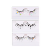 Skynest False Eyelashes, Dramatic Glitter Sequin Lashes with Colorful HeartBlack HeartColo