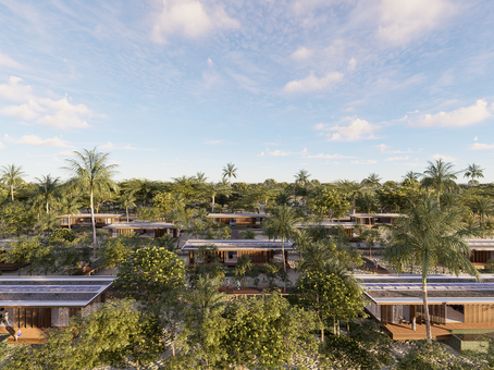 sustainable wooden house condominium