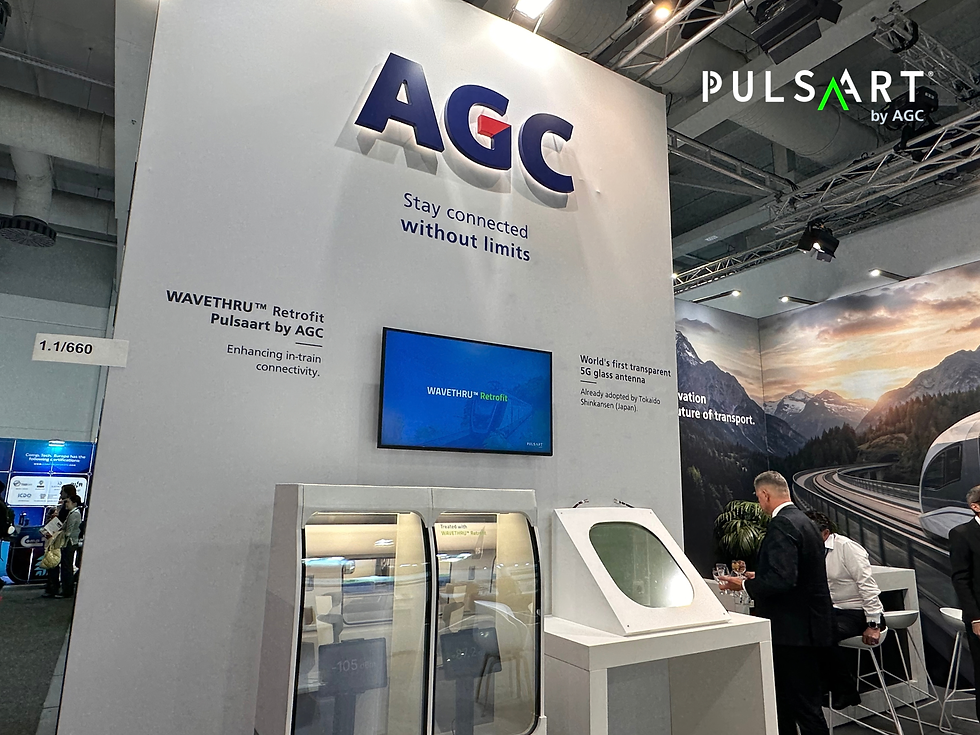 Connectivity section at the AGC Glass Europe booth