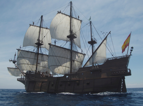 Historic Spanish Galleon Replica Arrives In Cowes