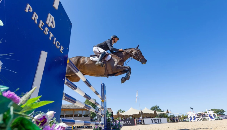 Sandy McLean was among the winners at the Al Shira'aa British Young Horse Championships (c) Boots and Hooves Photography