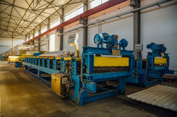 Metal sheet profiling factory. New moder