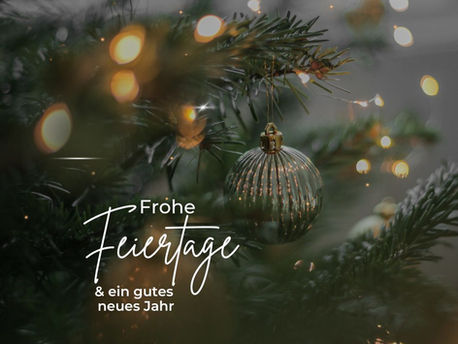 Wir machen Betriebsferien und wünschen frohe Weihnachten