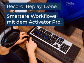 Zeigt die Braillezeile Activator Pro am Arbeitsplatz