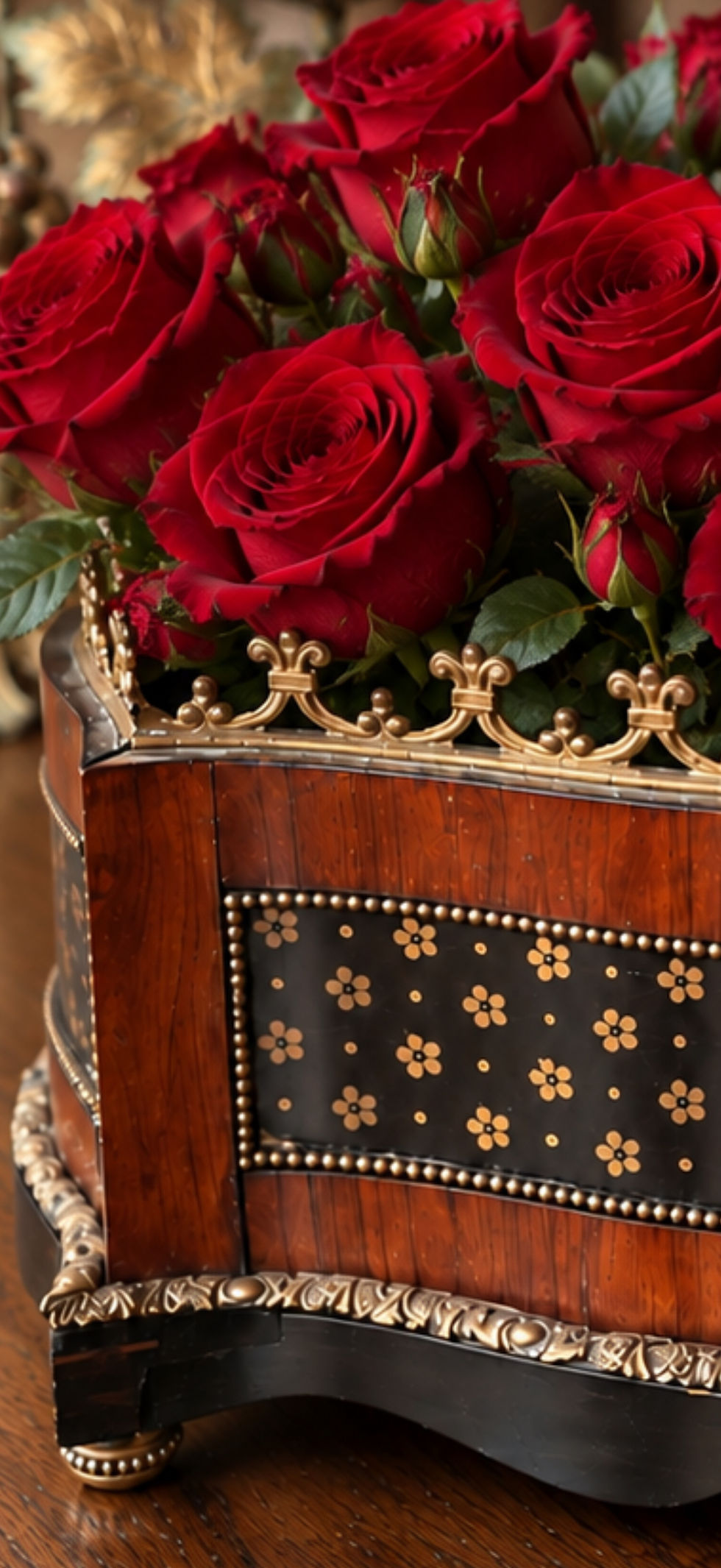 Thumbnail: 19th century Louis XVI Style wooden Jardiniere with Bronze inlay 