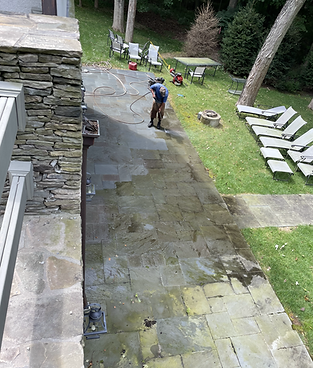 power wash patio