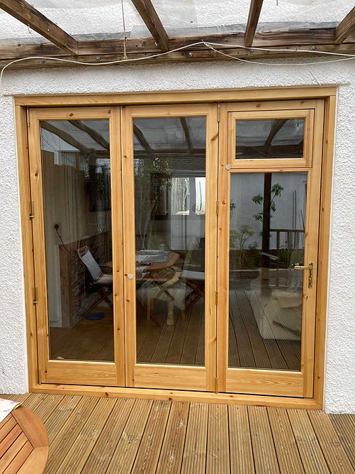 timber bi-folding doors