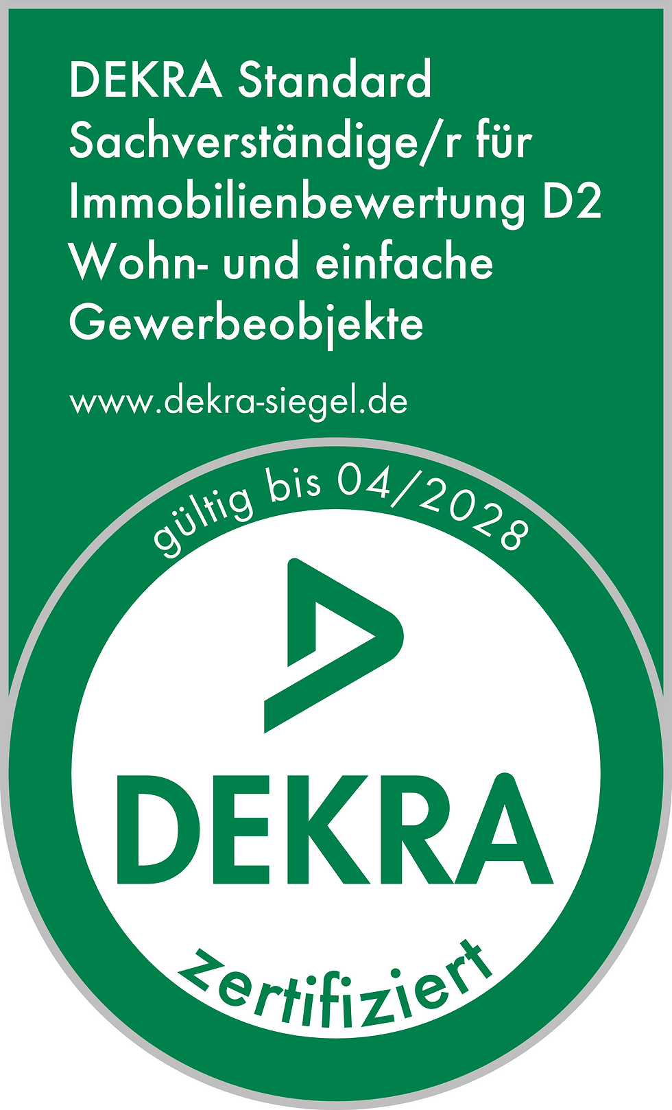 DEKRA-Zertifikat für Sachverständige