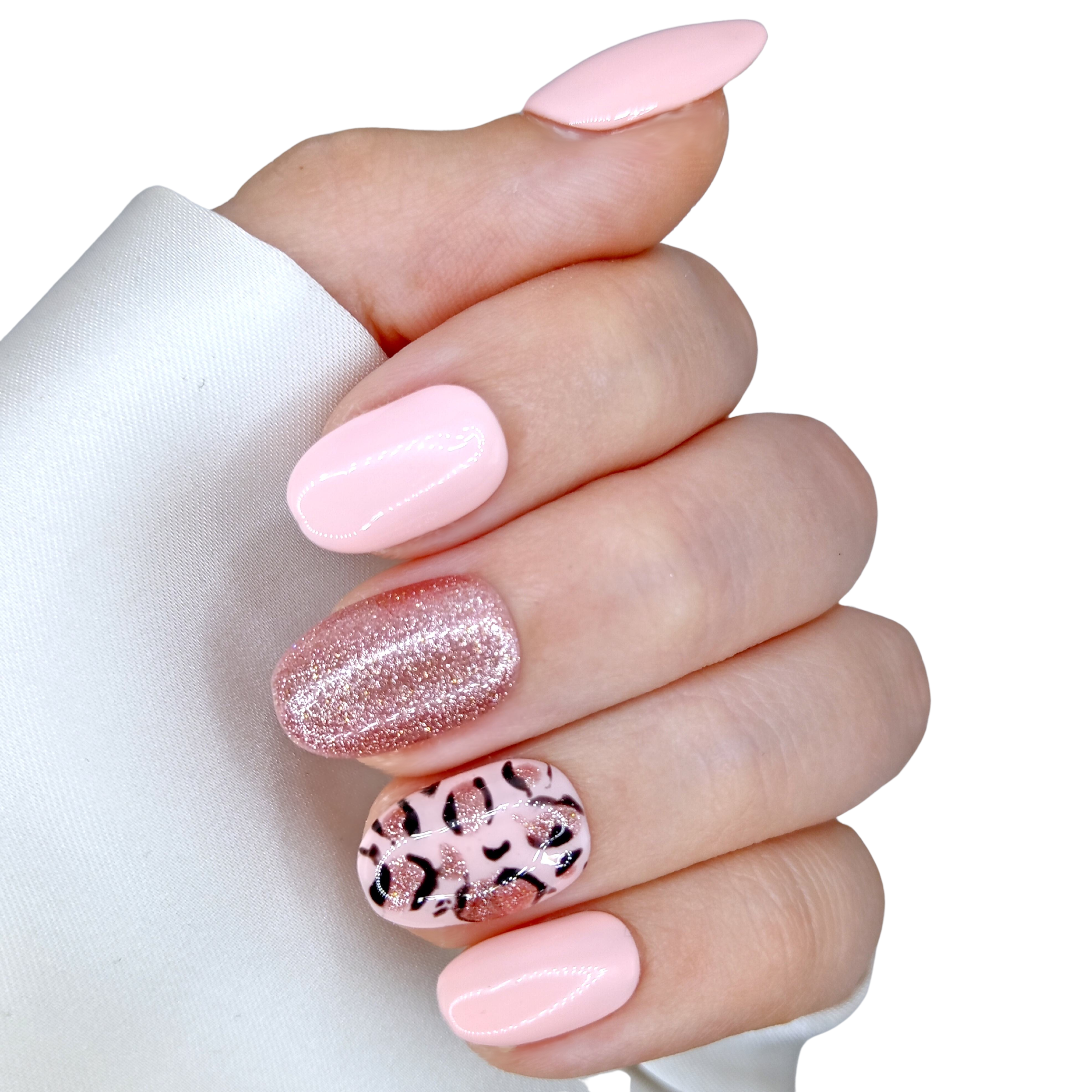 No. 7 Wild - Korter Rond - Nuderoze met print